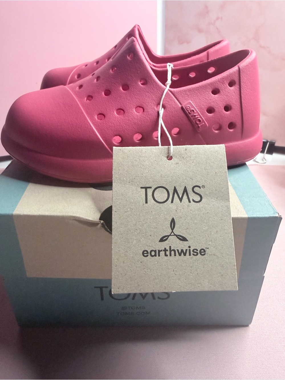 TOMS Kids Pink Water Shoes Slip-On